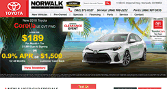 Desktop Screenshot of norwalktoyota.com