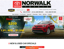 Tablet Screenshot of norwalktoyota.com